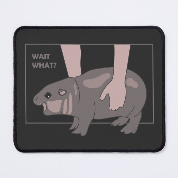 Item preview, Confused Baby Hippo - Wait What? designed and sold by SKETCHYANDGRAPHIC.