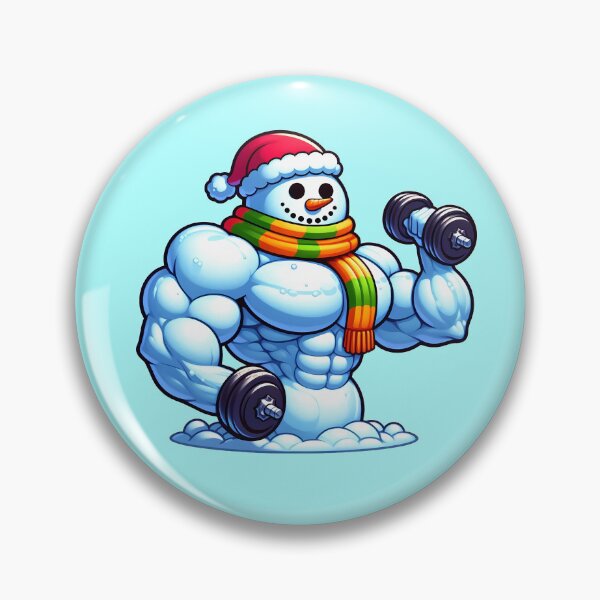 Item preview, Buff Snowman Lifting Dumbbells - Funny Gym Christma designed and sold by GREENZ0NE.