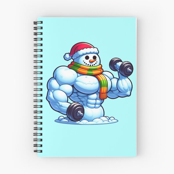 Item preview, Buff Snowman Lifting Dumbbells - Funny Gym Christma designed and sold by GREENZ0NE.