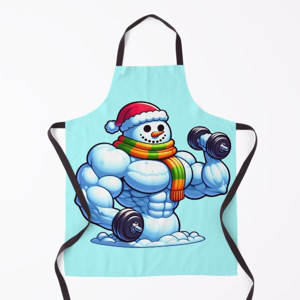 Item preview, Buff Snowman Lifting Dumbbells - Funny Gym Christma designed and sold by GREENZ0NE.