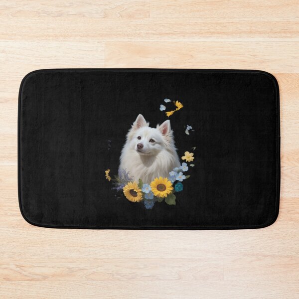Item preview, Sunflower Hippie Floral American Eskimo Dog  designed and sold by PowAcademy.