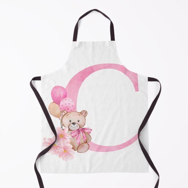 Item preview, pink c letter bear design-cute inital gift designed and sold by NUREYY STUDİO.