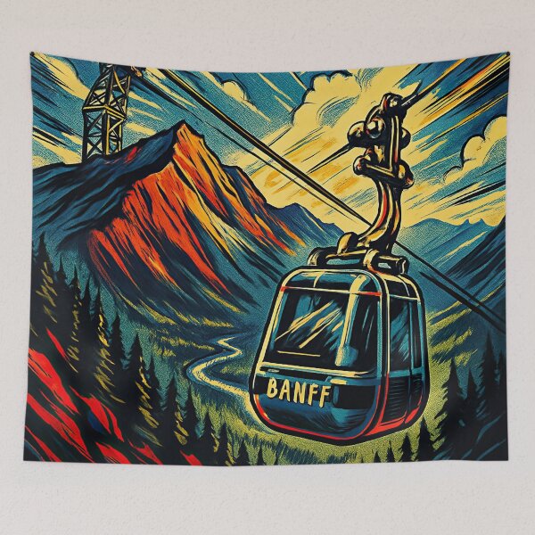 Item preview, Banff Gondola | Comics style - Cartoon designed and sold by ComicsFactory.