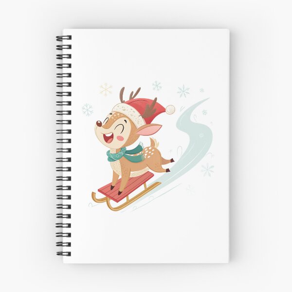 Item preview, oyful Christmas Reindeer on Sled – Cute Holiday Art by Vivo Studio designed and sold by VivoStudio.