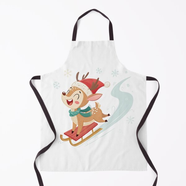 Item preview, oyful Christmas Reindeer on Sled – Cute Holiday Art by Vivo Studio designed and sold by VivoStudio.