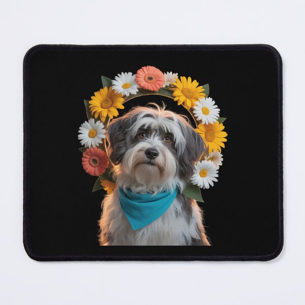 Item preview, Sunflower Hippie Floral Havanese Dog  designed and sold by PowAcademy.