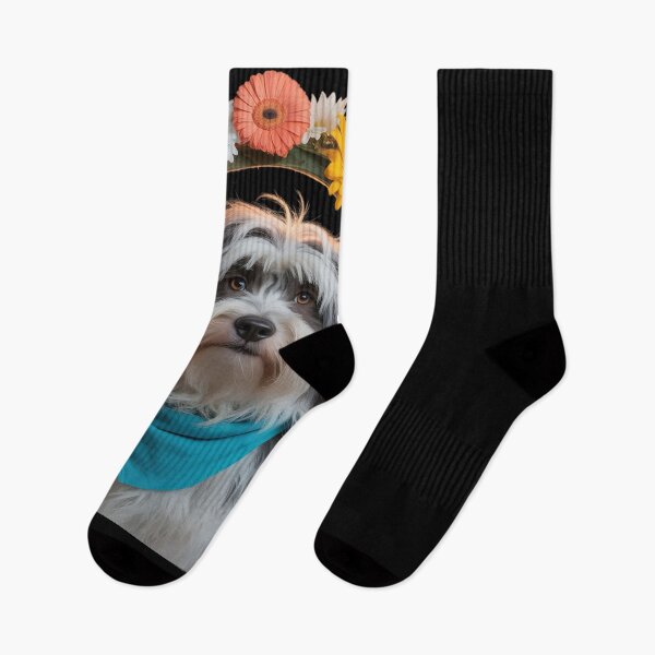 Item preview, Sunflower Hippie Floral Havanese Dog  designed and sold by PowAcademy.