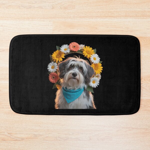 Item preview, Sunflower Hippie Floral Havanese Dog  designed and sold by PowAcademy.