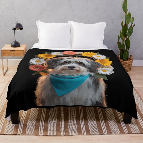 Item preview, Sunflower Hippie Floral Havanese Dog  designed and sold by PowAcademy.