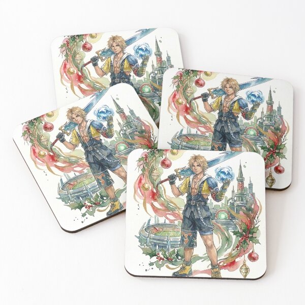 Artikelvorschau, Tidus X Aquarell-Weihnachtsgrüße entworfen und verkauft von Evielutionary Designs.
