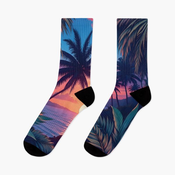 Item preview, Tropical Sunset Paradise – Vibrant Beach Landscape Art designed and sold by GeetArtHouse.