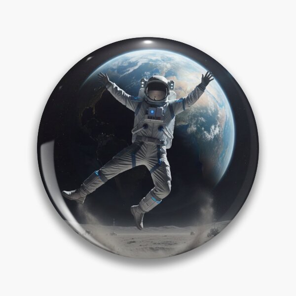 Item preview, Lunar Leap Astronaut Above Earth designed and sold by Krfto.