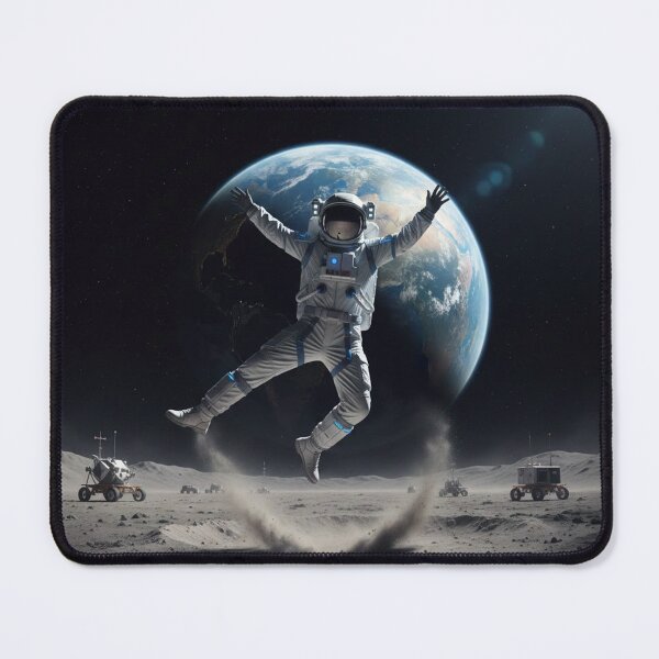 Item preview, Lunar Leap Astronaut Above Earth designed and sold by Krfto.