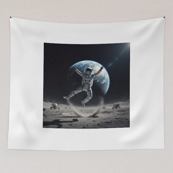 Item preview, Lunar Leap Astronaut Above Earth designed and sold by Krfto.