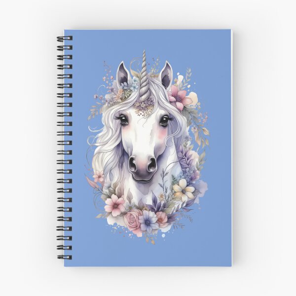 Item preview, Watercolor Unicorn Head Floral Fantasy Art Graphic Tee designed and sold by InkWeaveShop.