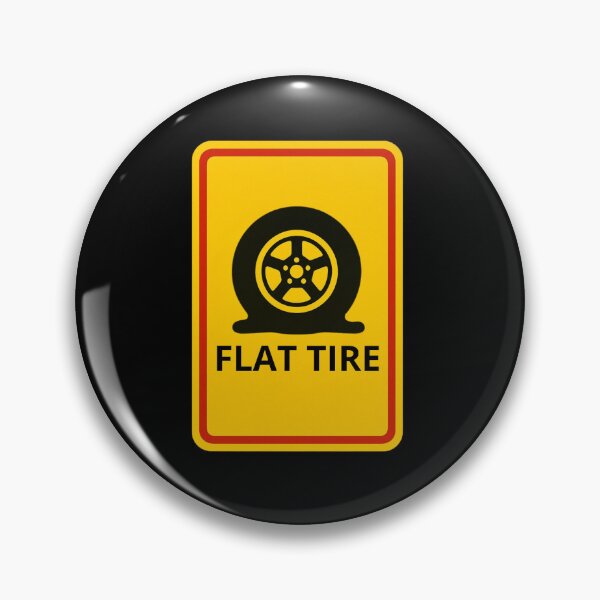 Item preview, Flat Tire Warning Sign | Funny Road Sign Automotive Design | Funny Car Trouble Warning Symbol designed and sold by Lunaria Arts.