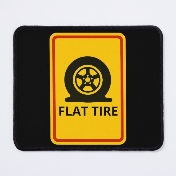 Item preview, Flat Tire Warning Sign | Funny Road Sign Automotive Design | Funny Car Trouble Warning Symbol designed and sold by Lunaria Arts.
