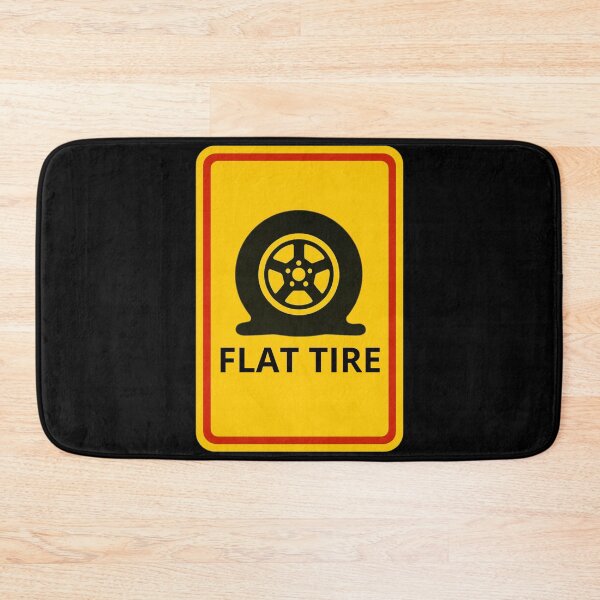 Item preview, Flat Tire Warning Sign | Funny Road Sign Automotive Design | Funny Car Trouble Warning Symbol designed and sold by Lunaria Arts.
