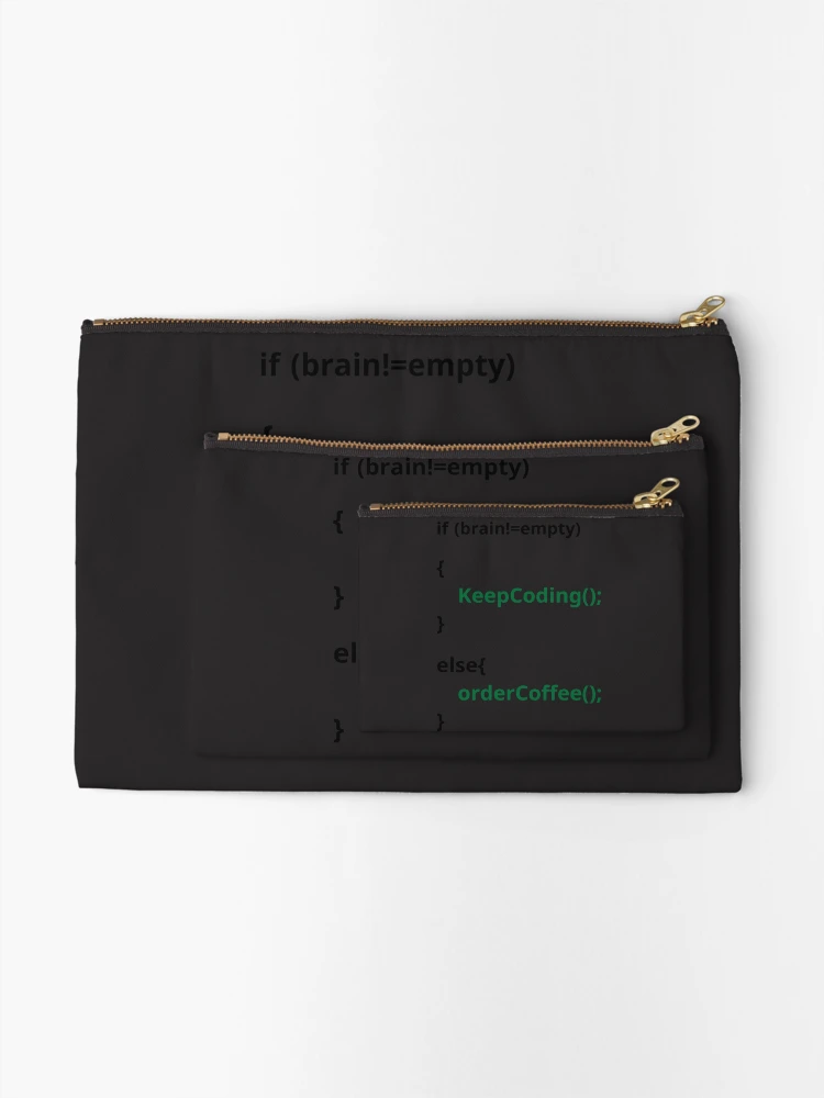 Thumbnail 2 of 4, Zipper Pouch, Clean Code Programmer Design designed and sold by InkyLamset.
