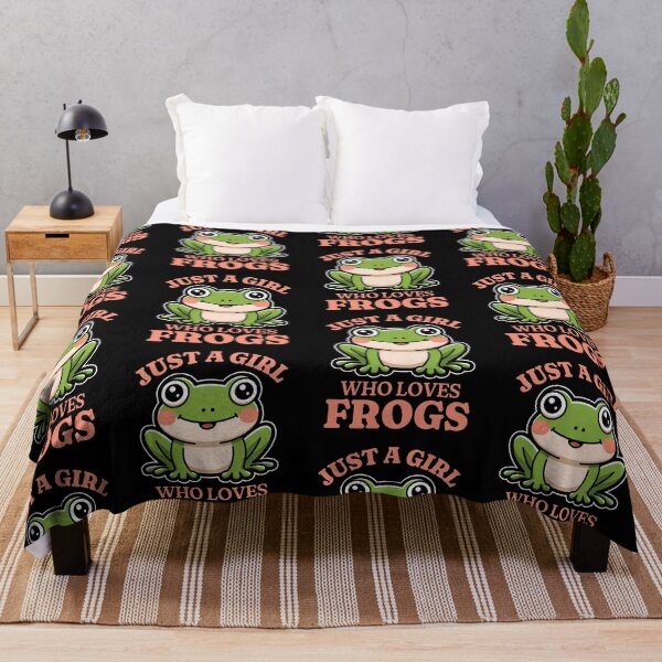 Item preview, Just A Girl Who Loves Frogs Funny Frog Lover Girl designed and sold by KLArtzStore.