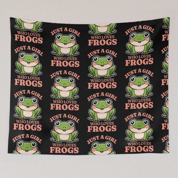 Item preview, Just A Girl Who Loves Frogs Funny Frog Lover Girl designed and sold by KLArtzStore.