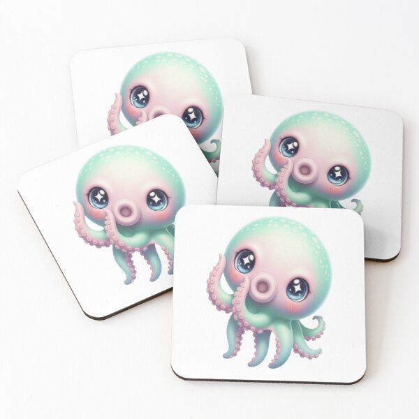 Item preview, Cute Pastel Octopus Character – Soft Kawaii Sea Creature designed and sold by HNstory.