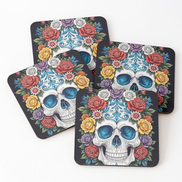 Item preview, Porcelain Skull Blooming with Roses designed and sold by Grafititee.