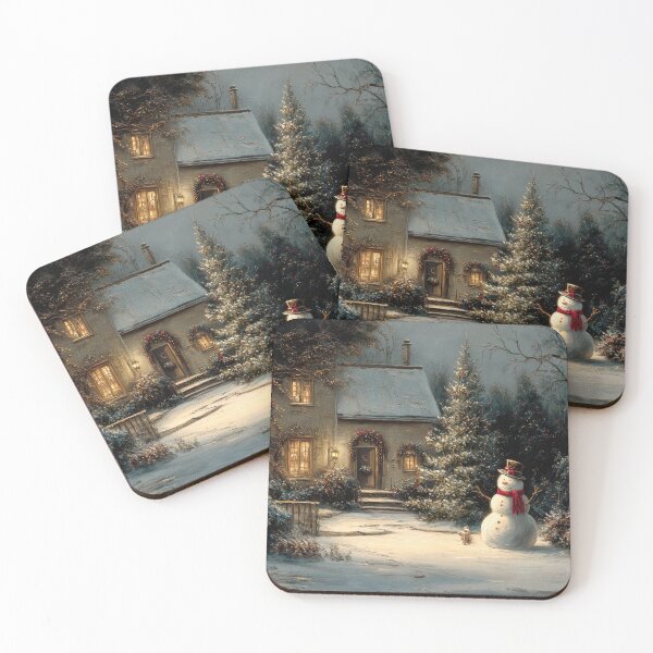Item preview, Winter Holiday Scene With Snowman designed and sold by jecphotography and art.