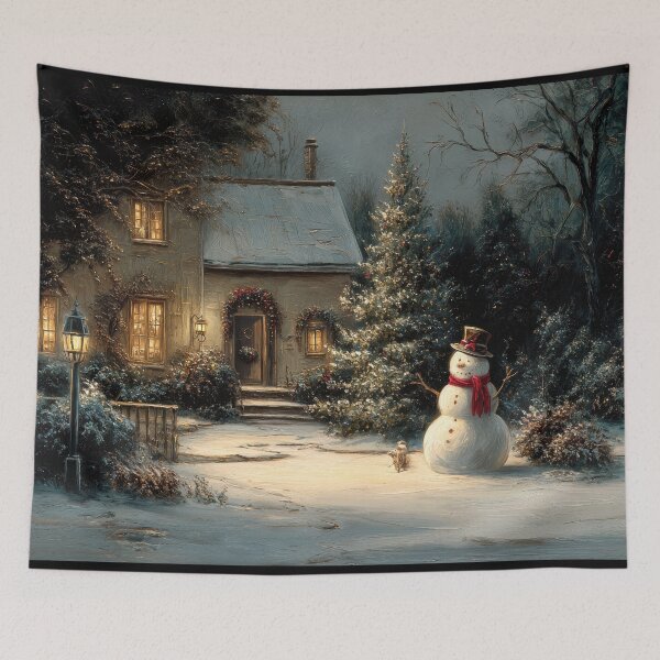 Item preview, Winter Holiday Scene With Snowman designed and sold by jecphotography and art.