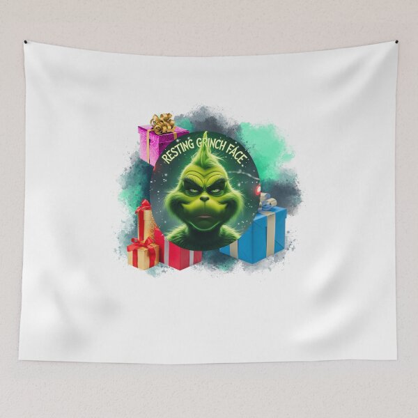 Item preview, Resting Grinch Face Mood christmas humor designed and sold by SloganSauce.