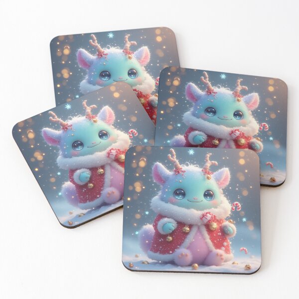 Item preview, Santa Plush Monster – Cute Pastel Christmas Creature by NegarTv Designs designed and sold by NegarTv Designs.