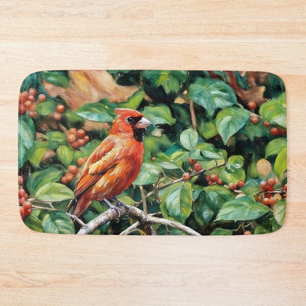 Item preview, Red Cardinal and Berries designed and sold by tomorrowsart.