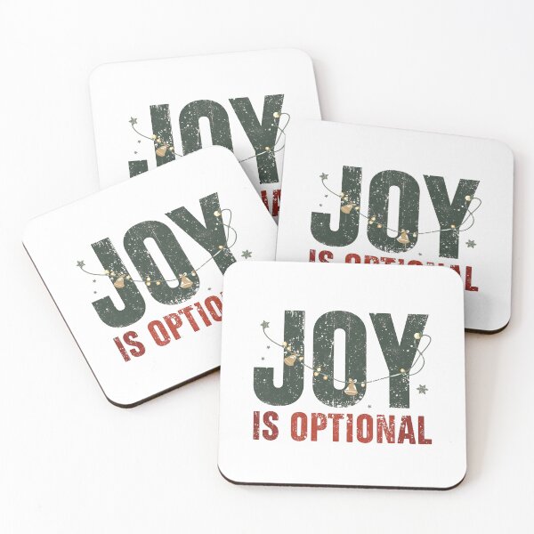 Item preview, Joy Is Optional – Realistic Mental Health Christmas Quote designed and sold by MiszungART.