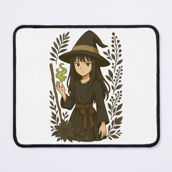 Item preview, Anime Dark Slavic Witch - Dark Botanical Fantasy Illustration designed and sold by Myth-LegendArt.