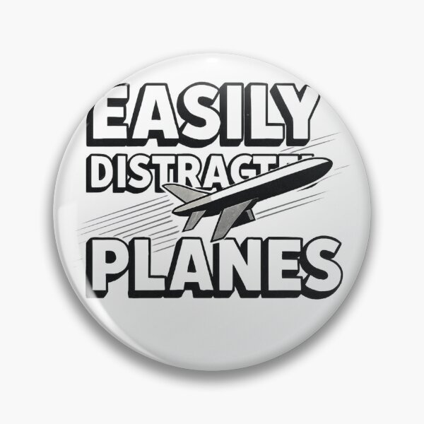 Item preview, Easily Distracted by Planes – Funny Airplane Lover Aviation Design designed and sold by w66aboo.