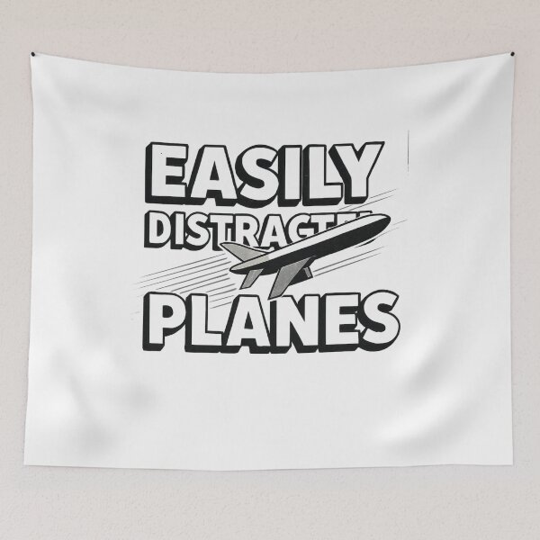 Item preview, Easily Distracted by Planes – Funny Airplane Lover Aviation Design designed and sold by w66aboo.