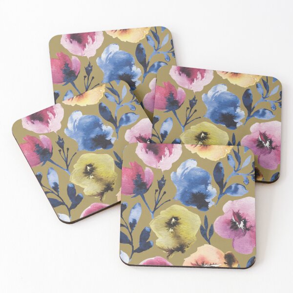 Item preview, Hand-Painted Watercolor Floral Pattern | Golden Tones - Impressionist Influence designed and sold by CARRAANN.