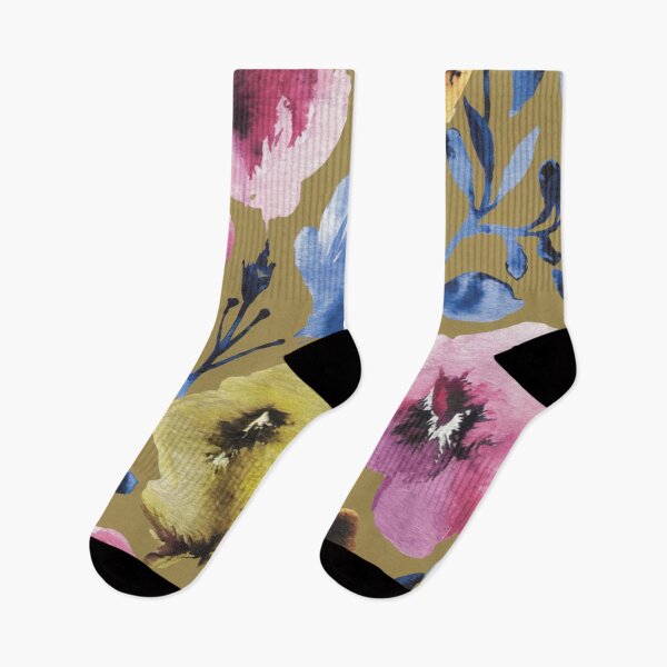 Item preview, Hand-Painted Watercolor Floral Pattern | Golden Tones - Impressionist Influence designed and sold by CARRAANN.