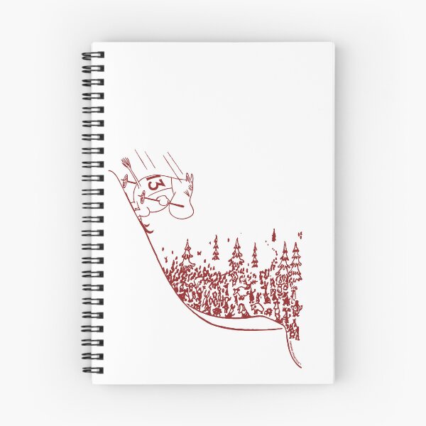 Item preview, Red Moomintroll Skiing Down Slope Winter Sports Games designed and sold by MoominStore.