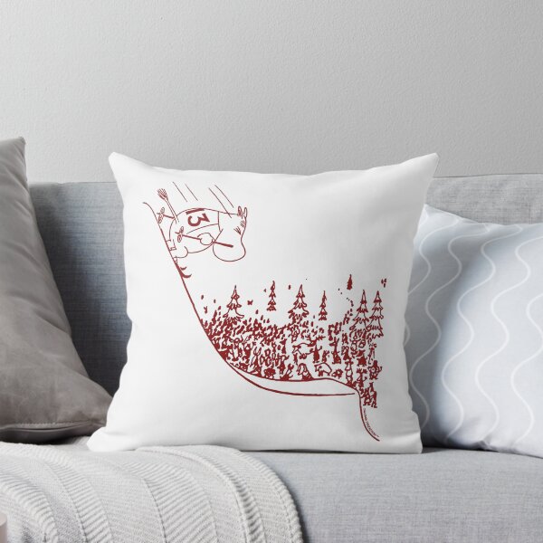 Item preview, Red Moomintroll Skiing Down Slope Winter Sports Games designed and sold by MoominStore.