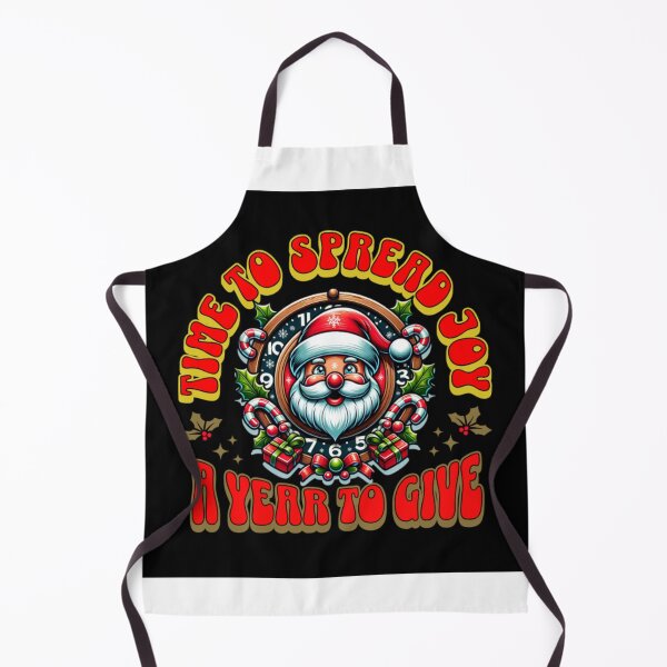 Item preview, Retro Santa Christmas Artwork – “Time to Spread Joy, A Year to Give” Vintage Holiday Design with Gifts & Candy Canes designed and sold by Doctorslife.