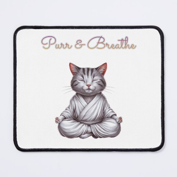 Item preview, Purr & Breathe Cat Zen Yoga designed and sold by Vivid Art Zone.