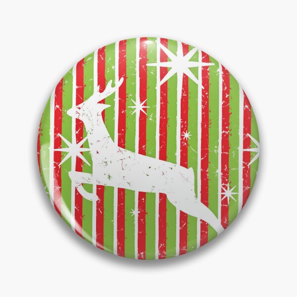 Item preview, Deer gift Christmas game trail retro stripes used look designed and sold by Luzi Illustrella.
