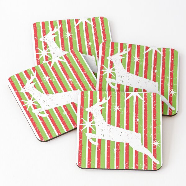 Artikelvorschau, Hirsch Geschenk Weihnachten Wildwechsel retro Streifen used look entworfen und verkauft von Luzi Illustrella.