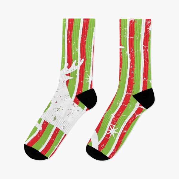 Item preview, Deer gift Christmas game trail retro stripes used look designed and sold by Luzi Illustrella.