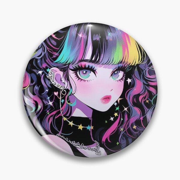 Item preview, Neon Star Harajuku Goth Girl designed and sold by bubblegoth.