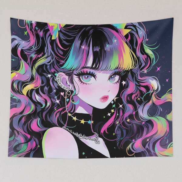 Item preview, Neon Star Harajuku Goth Girl designed and sold by bubblegoth.