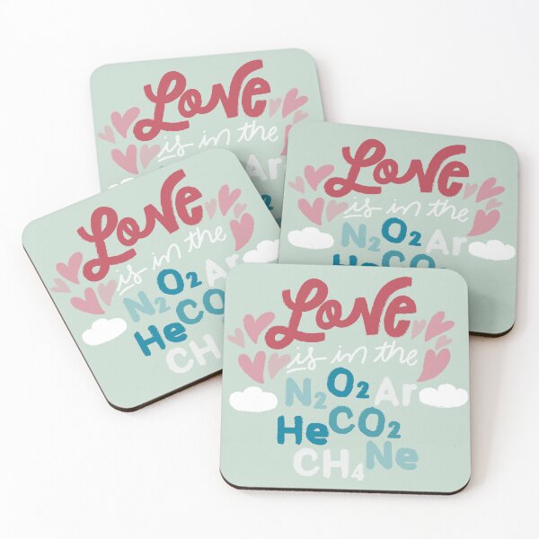 Item preview, Love in the Air (N2 O2 Ar CO2 He CH4 Ne) - Science Pun Romance designed and sold by PauRicart.