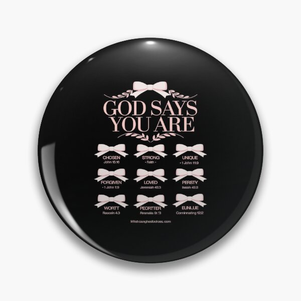 Item preview, God Says You Are Coquette Pink Bow Christian Bible Verses designed and sold by MythWoot.