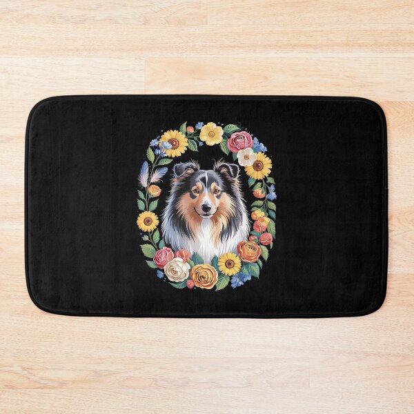 Item preview, Sunflower Hippie Floral Sheltie Dog  designed and sold by MathisBellanger.